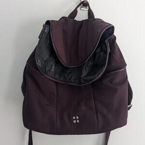 Sweaty Betty Purple Maroon Athletic Backpack Sweaty Betty Large Yoga Backpack in Maroon Oxblood... | Depop main image 3